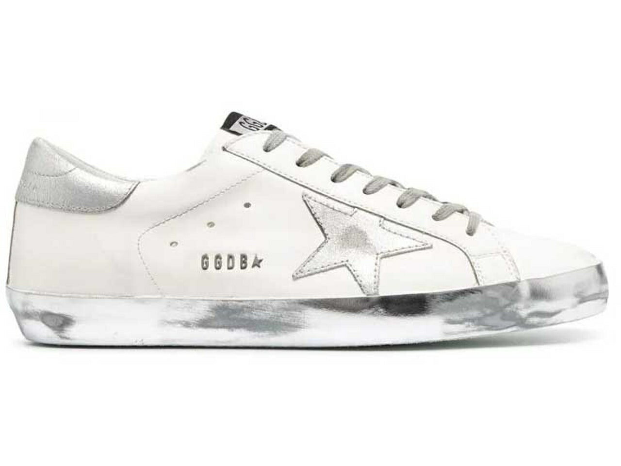 ゴールデングース 白色 ホワイト 銀色 シルバー スニーカー メンズ 【 GOLDEN GOOSE GOLDEN GOOSE SUPER-STAR WHITE SILVER GLITTER / WHITE SILVER GLITTER 】