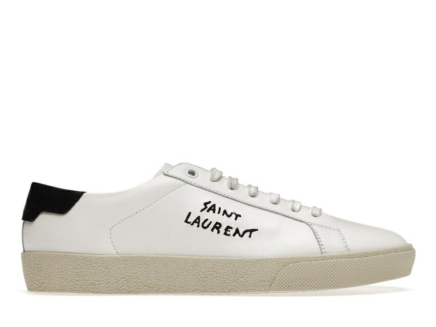 サンローラン SAINT LAURENT コート クラシック 白色 ホワイト スニーカー 【 COURT CLASSIC SL 06 LOW WHITE BLACK 】