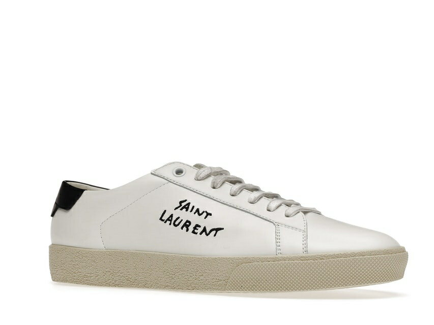 サンローラン SAINT LAURENT コート クラシック 白色 ホワイト スニーカー 【 COURT CLASSIC SL 06 LOW WHITE BLACK 】