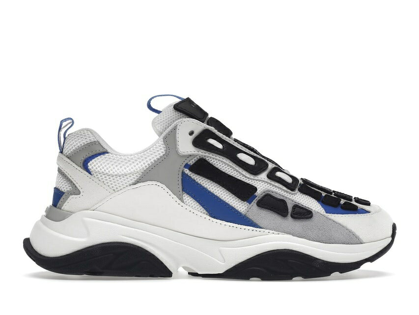 アミリ 白色 ホワイト 黒色 ブラック 灰色 グレー 青色 ブルー スニーカー メンズ 【 AMIRI BONE RUNNER WHITE BLACK GREY BLUE / WHITE BLACK GREY BLUE 】