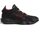 アディダス 黒色 ブラック 赤 レッド コア ショック 【 ADIDAS DAME 6 BLACK RED (YOUTH) / CORE BLACK CORE BLACK SHOCK RED 】 キッズ ベビー マタニティ スニーカー