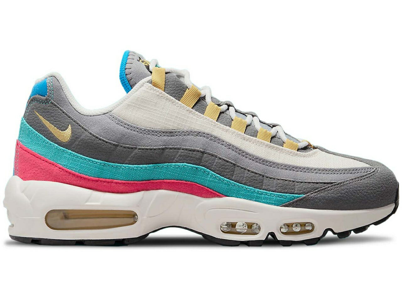 ナイキ NIKE マックス 灰色 グレー アクア エアマックス スニーカー 【 95 AIR SPRUNG GREY AQUA PINK YELLOW 】