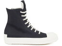 リックオウエンス RICK OWENS デニム ハイ 黒色 ブラック スニーカー 【 DRKSHDW FOGACHINE DENIM HIGH TOP BLACK 2022 MILK 】