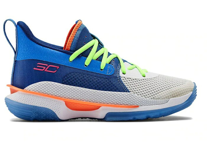 アンダーアーマー UNDER ARMOUR カリー クリスマス ジュニア キッズ 【 CURRY 7 SUPER SOAKER CHRISTMAS 2019 GS WATER WHITEAMERICAN BLUE 】