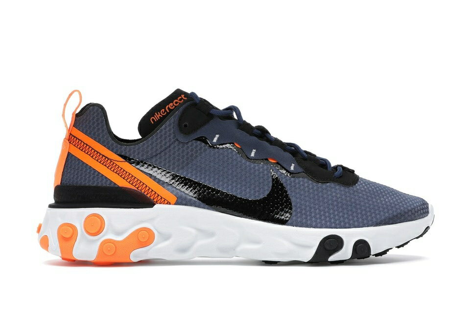 ナイキ NIKE リアクト エレメント 紺色 ネイビー スニーカー 【 REACT ELEMENT 55 SE MIDNIGHT NAVY TOTAL ORANGE ORANGESUMMIT WHITEBLACK 】