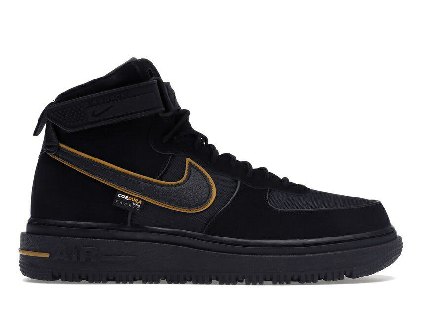 ナイキ ブーツ 黒色 ブラック ゴールド エアフォース スニーカー メンズ 【 NIKE AIR FORCE 1 BOOT CORDURA BLACK GOLD / BLACK BLACK GOLD 】