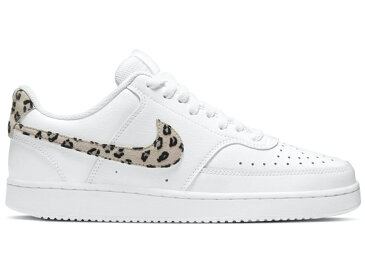 ナイキ NIKE コート ヒョウ柄 レオパード スウッシュ スウォッシュ 白色 ホワイト レディース スニーカー 【 SWOOSH COURT VISION LOW LEOPARD WHITE WOMENS DESERT SAND BLACK 】