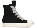 リックオウエンス ジャンボ ハイ 黒色 ブラック クリーム 白色 ホワイト スニーカー メンズ 【 RICK OWENS RICK OWENS DRKSHDW JUMBO LACE HIGH BLACK / BLACK CREAM WHITE 】