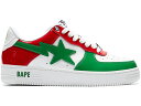 xCv F zCg  O[  bh Xj[J[ jZbNX y BAPE A BATHING APE STA ITALY / WHITE GREEN RED z Y