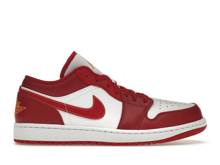 ナイキ ジョーダン カーディナル 赤 レッド 白色 ホワイト カリー スニーカー メンズ 【 JORDAN 1 LOW CARDINAL RED / CARDINAL RED WHITE LIGHT CURRY 】