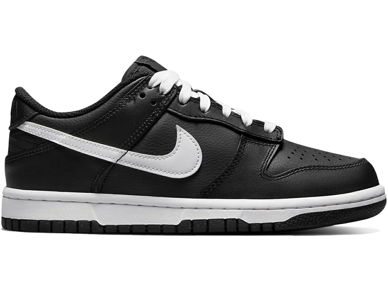 ナイキ NIKE ダンク 黒色 ブラック 白色 ホワイト ダンクロー ジュニア キッズ 【 BLACK WHITE 2022 GS OFF NOIR 】