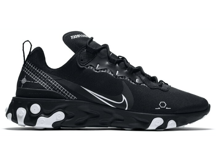 ナイキ NIKE リアクト エレメント リベンジ スニーカー 【 REACT ELEMENT 55 REVERSE SCHEMATIC BLACK WHITE 】