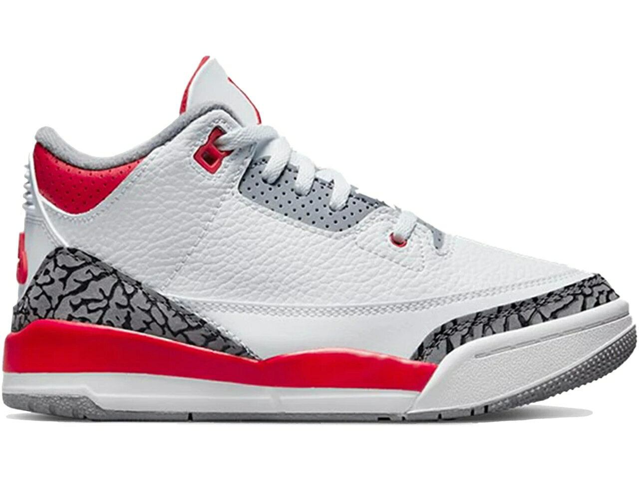 ナイキ ジョーダン JORDAN ファイア 赤 レッド キッズ 【 RED 3 RETRO FIRE 2022 PS WHITE CEMENT GREY BLACK 】