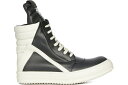 リックオウエンス RICK OWENS ハイ 黒色 ブラック スニーカー 【 STROBE GEOBASKET HIGH BLACK MILK 】