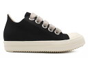 リックオウエンス RICK OWENS 黒色 ブラック スニーカー 【 DRKSHDW CANVAS LOW TOP BLACK MILK 】