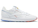 リーボック クラシック レザー 白色 ホワイト 青色 ブルー スニーカー メンズ 【 REEBOK CLASSIC LEATHER POPSICLE FIRECRACKER / FOOTWEAR WHITE ECHO BLUE 】