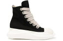 リックオウエンス ハイ 黒色 ブラック スニーカー メンズ 【 RICK OWENS RICK OWENS DRKSHDW CANVAS ABSTRACT HIGH TOP BLACK MILK / BLACK MILK 】