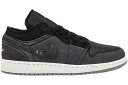 ナイキ ジョーダン 黒色 ブラック 灰色 シメント グレー ジュニア キッズ 【 JORDAN 1 LOW CRAFT INSIDE OUT BLACK (GS) / BLACK CEMENT GREY LIGHT GRAPHITE SAIL 】 キッズ ベビー マタニティ スニーカー