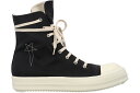 リックオウエンス 黒色 ブラック スニーカー ユニセックス 【 RICK OWENS RICK OWENS DRKSHDW FOGACHINE HI PENTAGRAM EMBROIDERY BLACK MILK / BLACK MILK 】 メンズ