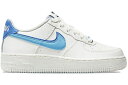 ナイキ スウッシュ スウォッシュ 白色 ホワイト 青色 ブルー エアフォース ジュニア キッズ 【 NIKE AIR FORCE 1 LOW 82 DOUBLE SWOOSH WHITE MEDIUM BLUE (GS) / WHITE MEDIUM BLUE 】 キッズ ベビー マタニティ スニ