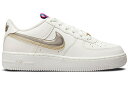 ナイキ スウッシュ スウォッシュ 銀色 シルバー ゴールド 白色 ホワイト ピンク エアフォース ジュニア キッズ 【 NIKE AIR FORCE 1 LV8 DOUBLE SWOOSH SILVER GOLD (GS) / OFF-NOIR SUMMIT WHITE PINK PRIME METALLIC PEWTE