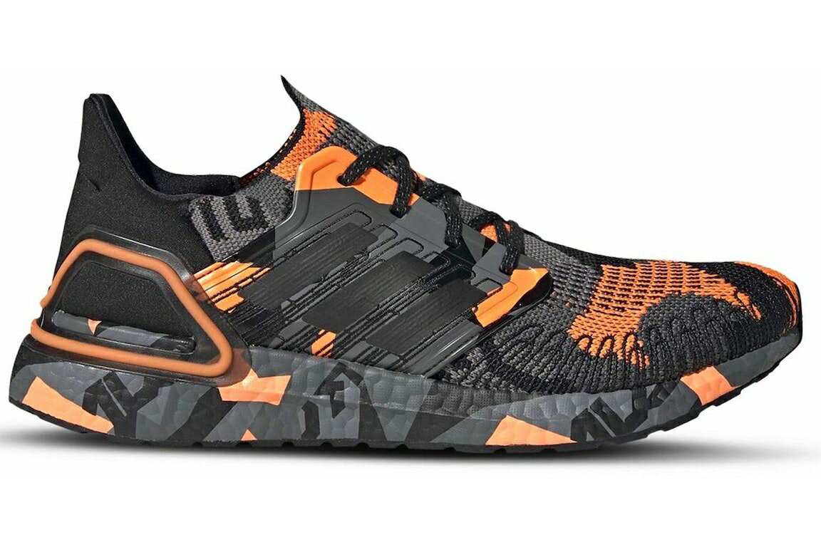 アディダス ウルトラ ブースト 黒色 ブラック 橙 オレンジ コア ウルトラブースト スニーカー メンズ 【 ADIDAS ULTRA BOOST 20 GEOMETRIC PACK BLACK SIGNAL ORANGE / CORE BLACK CORE BLACK SIGNAL 】