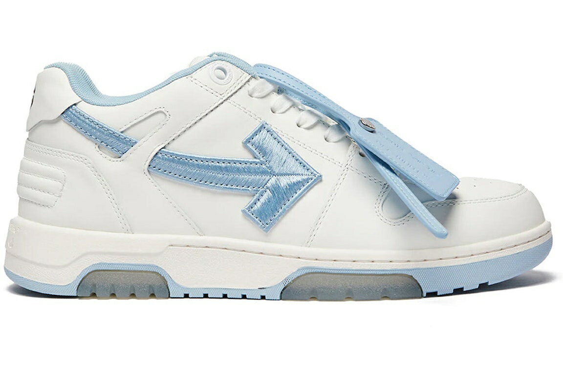 オフホワイト アロー 白色 ホワイト 青色 ブルー スニーカー メンズ 【 OFF-WHITE OUT OF OFFICE OOO LOW TOPS EMBROIDERED ARROW WHITE LIGHT BLUE / WHITE LIGHT BLUE 】