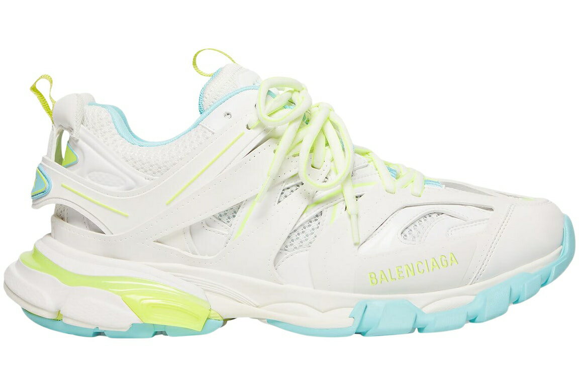 バレンシアガ トラック 白色 ホワイト 黄色 イエロー 青色 ブルー スニーカー メンズ 【 BALENCIAGA TRACK WHITE NEON YELLOW / WHITE YELLOW BLUE 】