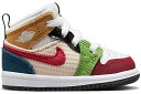 ナイキ ジョーダン ミッド 白色 ホワイト 黒色 ブラック パール 赤 レッド 【 JORDAN 1 MID SE MESSY ROOM (TD) / WHITE BLACK PEARL WHITE GYM RED 】