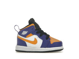 ナイキ ジョーダン ミッド レイカーズ コンコルド コンコード 白色 ホワイト 黒色 ブラック 【 JORDAN 1 MID LAKERS (2022) (TD) / DARK CONCORD TAXI WHITE BLACK 】