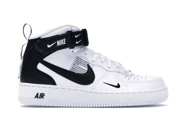 ナイキ NIKE エア ミッド 白 ホワイト スニーカー 【 AIR WHITE FORCE 1 MID UTILITY BLACK BLACKTOUR YELLOW 】 メンズ