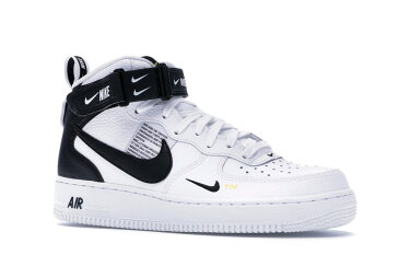 ナイキ NIKE エア ミッド 白 ホワイト スニーカー 【 AIR WHITE FORCE 1 MID UTILITY BLACK BLACKTOUR YELLOW 】 メンズ