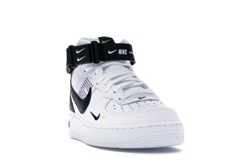 ナイキ NIKE エア ミッド 白 ホワイト スニーカー 【 AIR WHITE FORCE 1 MID UTILITY BLACK BLACKTOUR YELLOW 】 メンズ