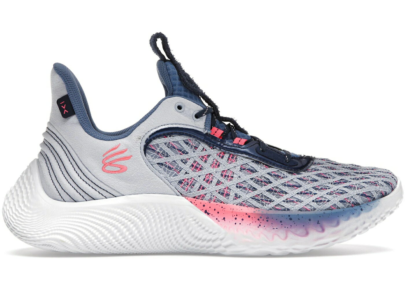 カリー フローレス ライズ 青色 ブルー ピンク 白色 ホワイト アンダーアーマー スニーカー メンズ UNDER ARMOUR UNDER ARMOUR CURRY FLOW 9 RISE AND GRIND / LIGHT BLUE PINK WHITE
