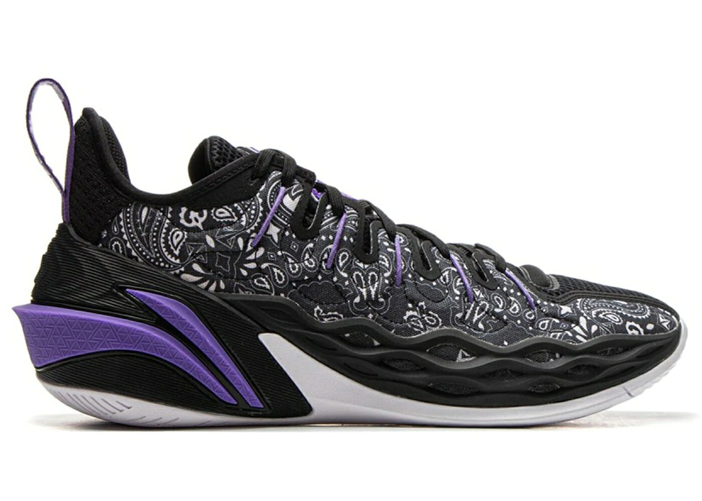 リーニン 黒色 ブラック 紫 パープル スニーカー メンズ LI-NING JIMMY BULTER JB3 BUCKETS BLACK PURPLE / BLACK PURPLE