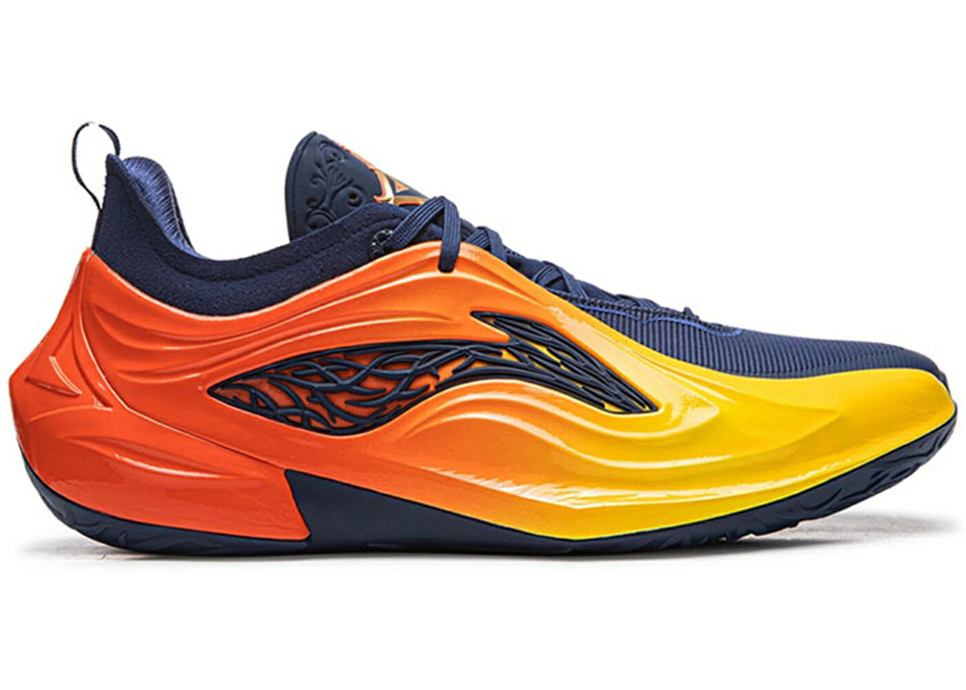 リーニン 紺色 ネイビー 橙 オレンジ 黄色 イエロー スニーカー メンズ LI-NING JIMMY BULTER JB4 BAYBLADE / NAVY ORANGE YELLOW