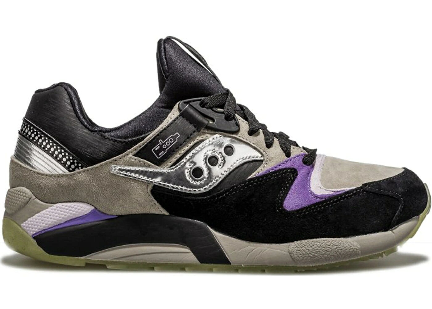 サッカニー 黒色 ブラック 紫 パープル スニーカー メンズ SAUCONY GRID 9000 ORIGINATORS HESKICKS TURNTABLE / BLACK PURPLE LAVENDER