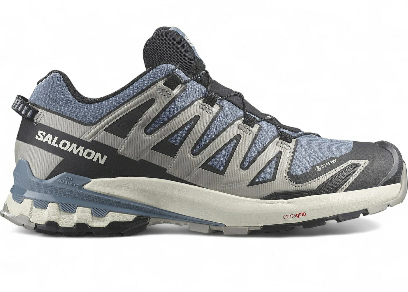 サロモン プロ ゴアテックス 黒色 ブラック 灰色 グレー スニーカー メンズ SALOMON XA PRO 3D V9 GORE-TEX FLINT STONE BLACK GHOST GREY / FLINT STONE BLACK GHOST GREY