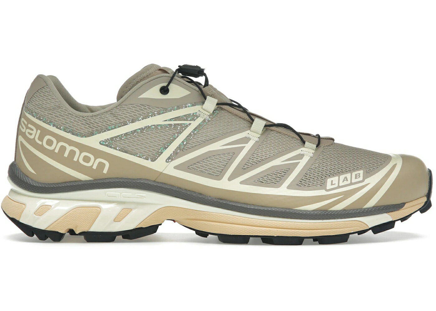 サロモン 白色 ホワイト 黄色 イエロー スニーカー メンズ SALOMON XT-6 WHITE PEPPER / WHITE PEPPER TRANSPARENT YELLOW