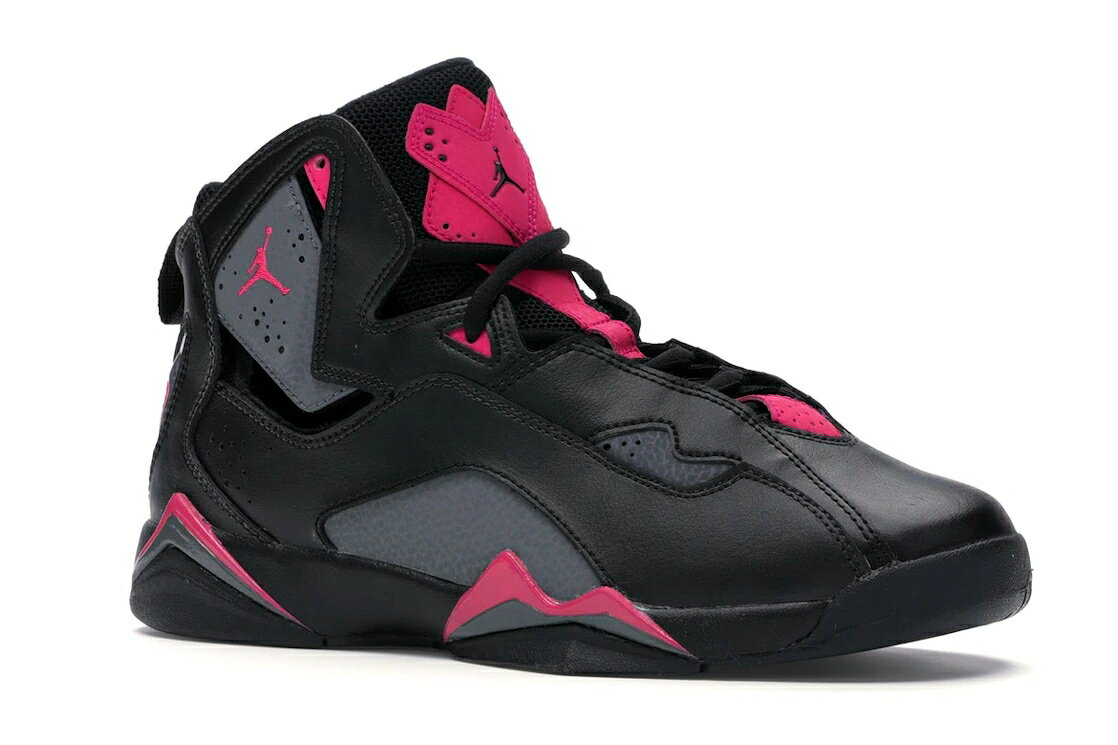 NIKE JORDAN FLIGHT BLACK DARK GREY DEADLY PINK (GS) / BLACK DARK GREY DEADLY PINK — vista 2