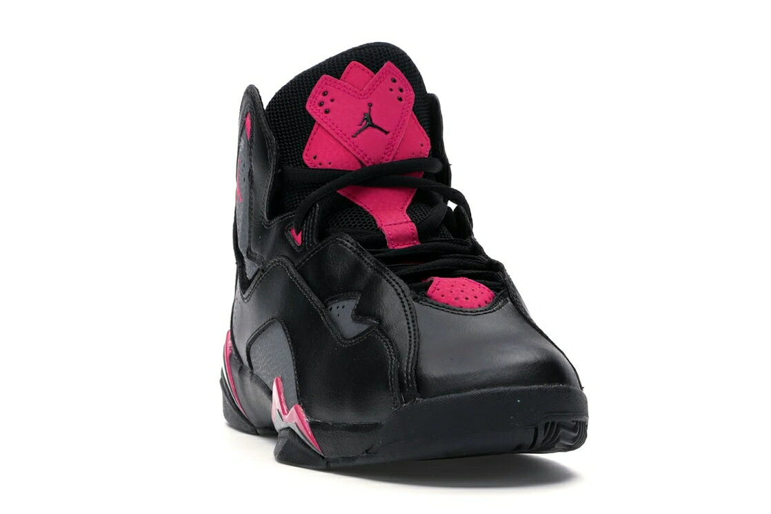 NIKE JORDAN FLIGHT BLACK DARK GREY DEADLY PINK (GS) / BLACK DARK GREY DEADLY PINK — vista 3