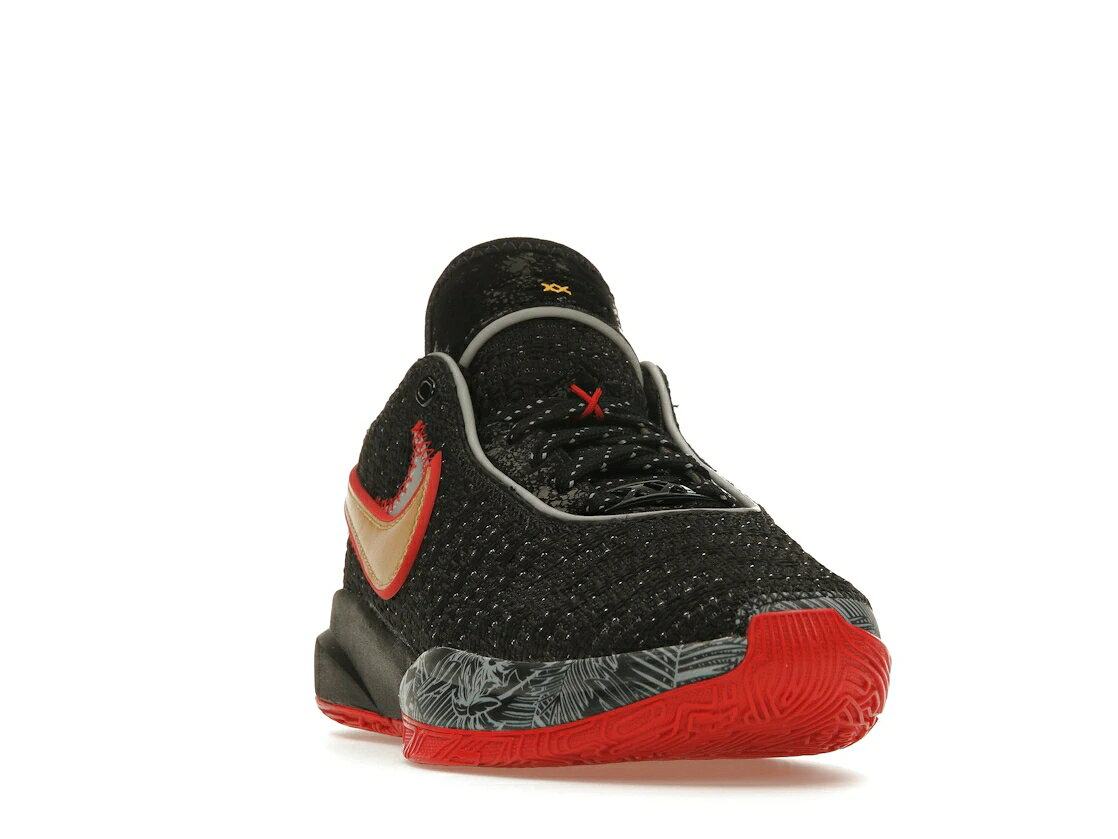 NIKE LEBRON 20 BLACK UNIVERSITY RED (GS) / BLACK UNIVERSITY RED UNIVERSITY — vista 3