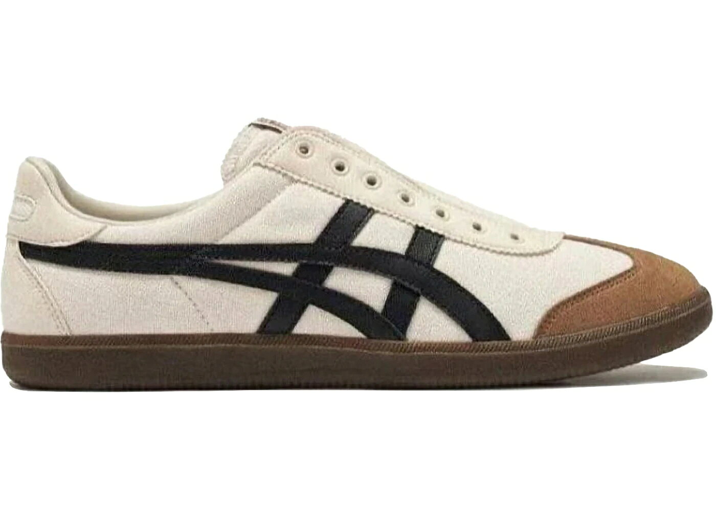アシックス スリッポン 白色 ホワイト 茶色 ブラウン 黒色 ブラック オニツカタイガー スニーカー メンズ ASICS ONITSUKA TIGER TOKUTEN SLIP-ON WHITE BROWN BLACK / WHITE BROWN BLACK