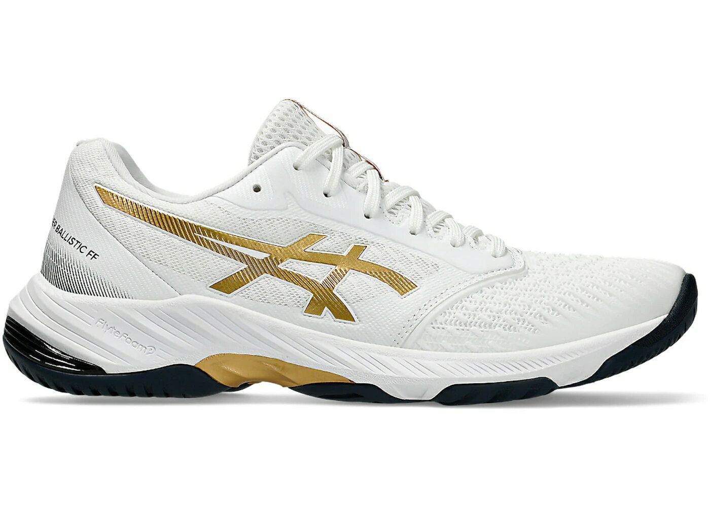 アシックス 白色 ホワイト ピュア ゴールド スニーカー メンズ ASICS NETBURNER BALLISTIC FF 3 WHITE PURE GOLD / WHITE PURE GOLD