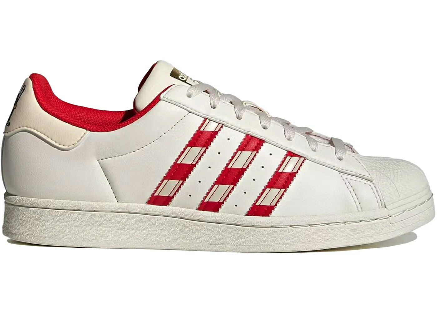 アディダス スーパースター 白色 ホワイト 赤 レッド スニーカー メンズ ADIDAS SUPERSTAR CANDY CANE / WHITE RED