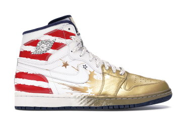 ナイキ ジョーダン JORDAN 白 ホワイト スニーカー 【 WHITE 1 RETRO DAVE WINGS FOR THE FUTURE GOLD METALLIC WHITESPORT REDNAVY 】 メンズ