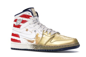 ナイキ ジョーダン JORDAN 白 ホワイト スニーカー 【 WHITE 1 RETRO DAVE WINGS FOR THE FUTURE GOLD METALLIC WHITESPORT REDNAVY 】 メンズ