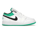 ナイキ ジョーダン 白色 ホワイト 緑 グリーン レザー ジュニア キッズ 【 JORDAN 1 LOW WHITE LUCKY GREEN TUMBLED LEATHER (GS) / 】 キッズ ベビー マタニティ スニーカー