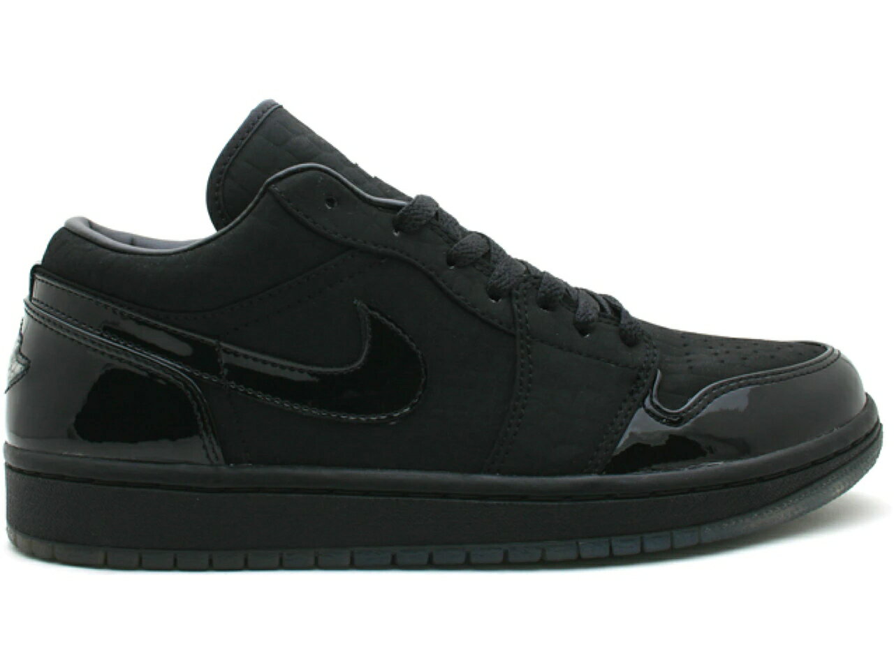 ナイキ ジョーダン 黒色 ブラック 銀色 シルバー スニーカー メンズ 【 JORDAN 1 RETRO LOW BLACK CROC / BLACK METALLIC SILVER BLACK 】