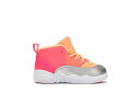 ナイキ ジョーダン ピンク 銀色 シルバー 【 JORDAN 12 RETRO SUNRISE (TD) / RACER PINK WHITE-HOT PUNCH-BRIGHT MANGO-SUNSET PULSE-METALLIC SILVER 】